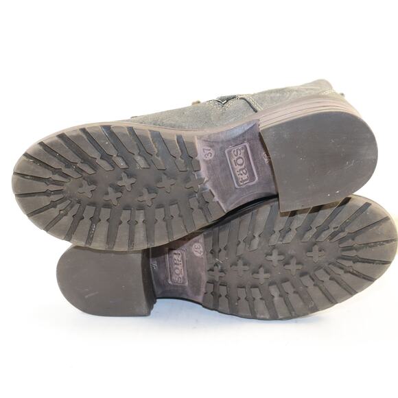 Taos Crave Women’s Combat Boots Size 6.5 | Gray Leather Moto Style - Picture 6 of 7